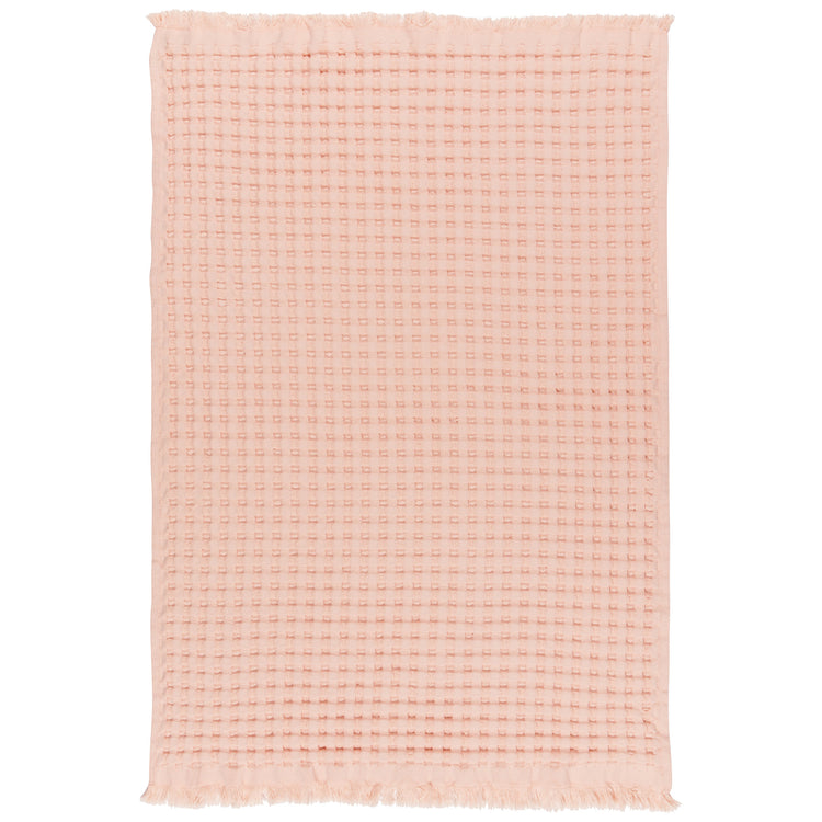 Blush Organic Cotton Waffle Hand Towel