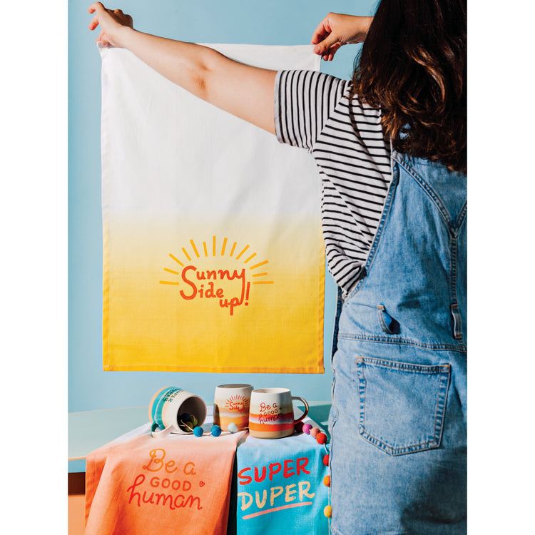 Sunny Side up Printed Cotton Dishtowel