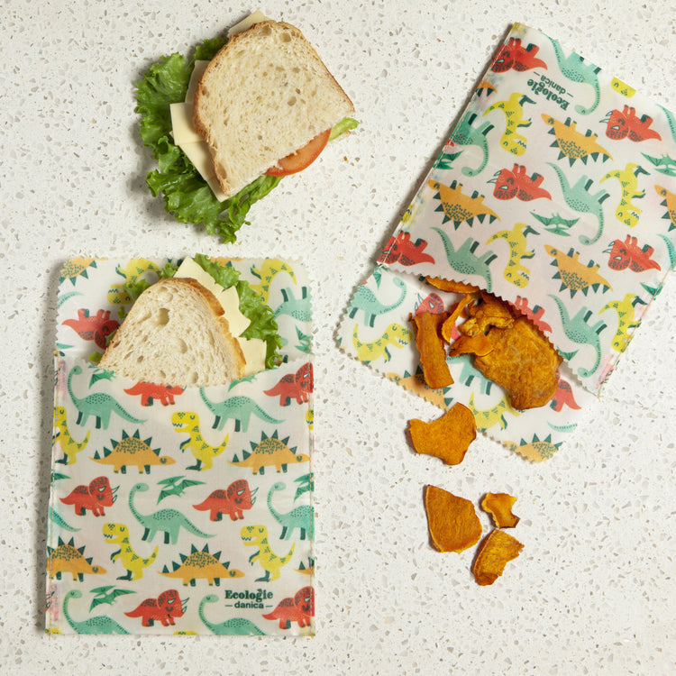 Dandy Dino Beeswax Sandwich Bag Set of 2