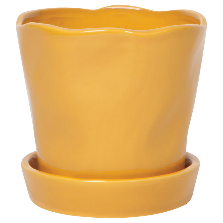 Ochre Chroma Plant Pot Medium 4.5 inch