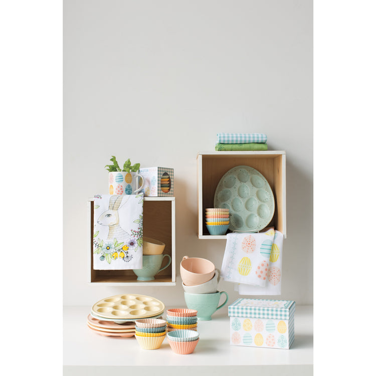 Easter Eggs Coordinated Dishtowels Set of 2
