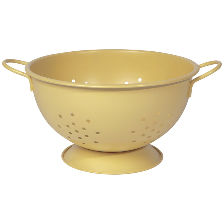 Matte Steel Sunrise Yellow Colander Large