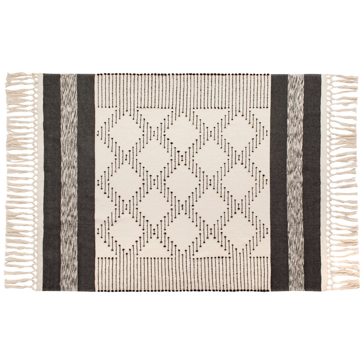 Natural Black Elisa Throw
