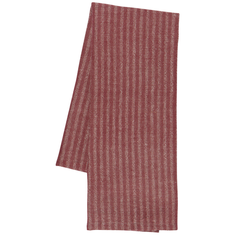 Wine Stripe Linen-Cotton Dishtowel