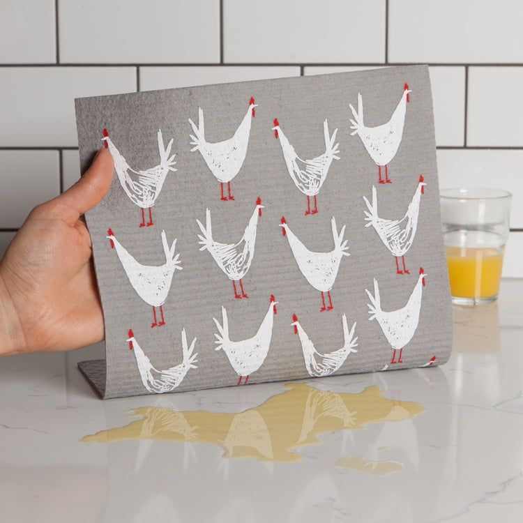 Chicken Scratch Swedish Sponge Towel