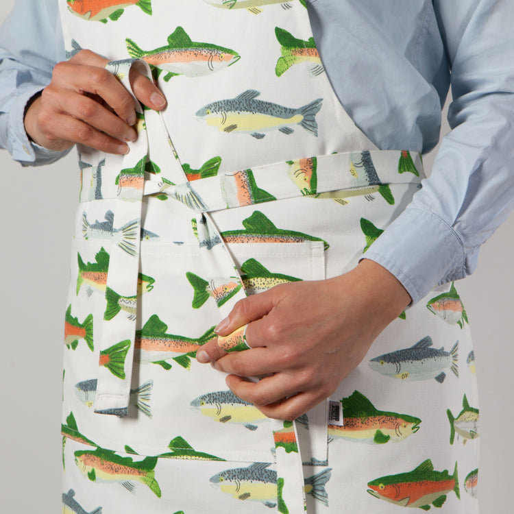 Gone Fishin Chef's Cotton Apron