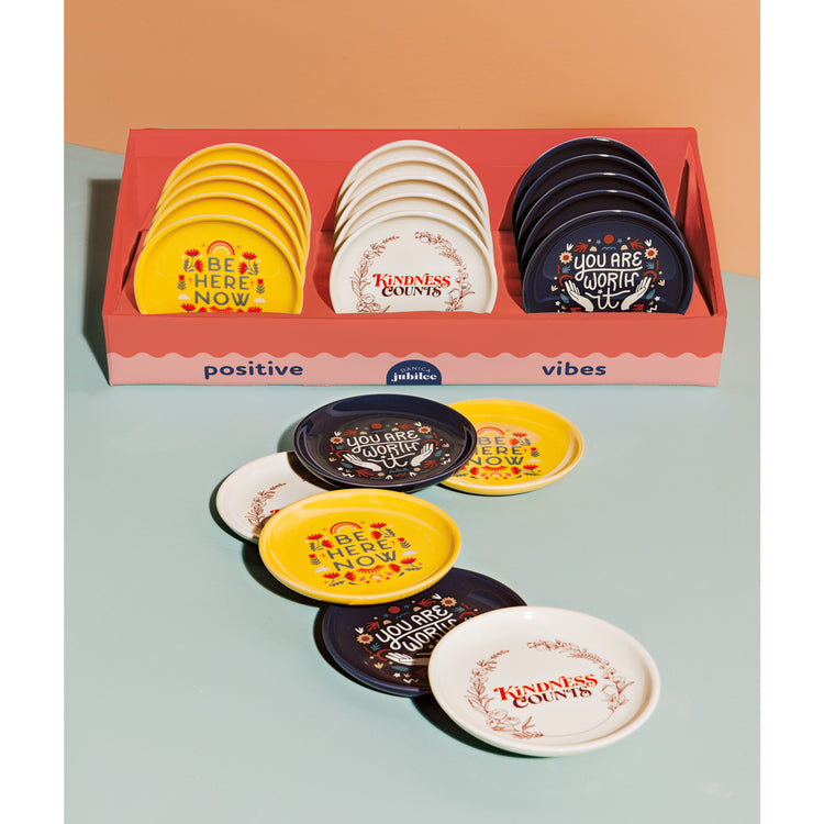 Positive Vibes Trinket Trays Set of 15 with CDU