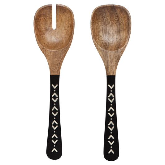 Ziggy Mango Wood Salad Servers Set of