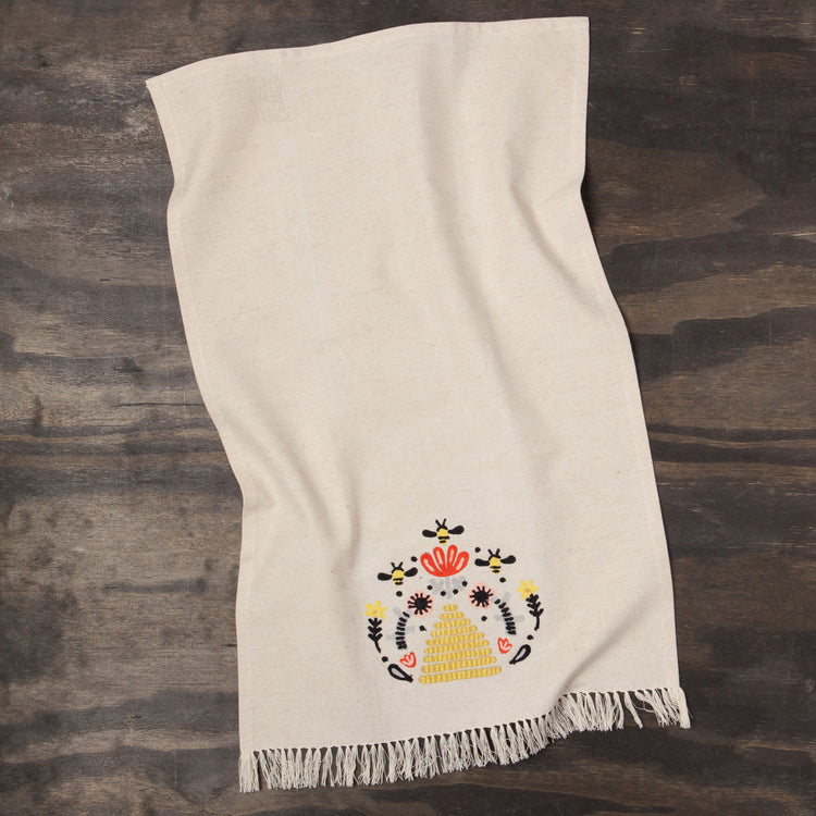 Frida Embroidered Dishtowel