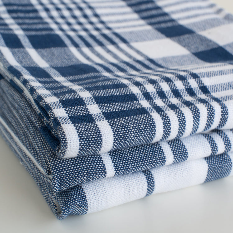 Jumbo indigo Dishtowels Set of 3