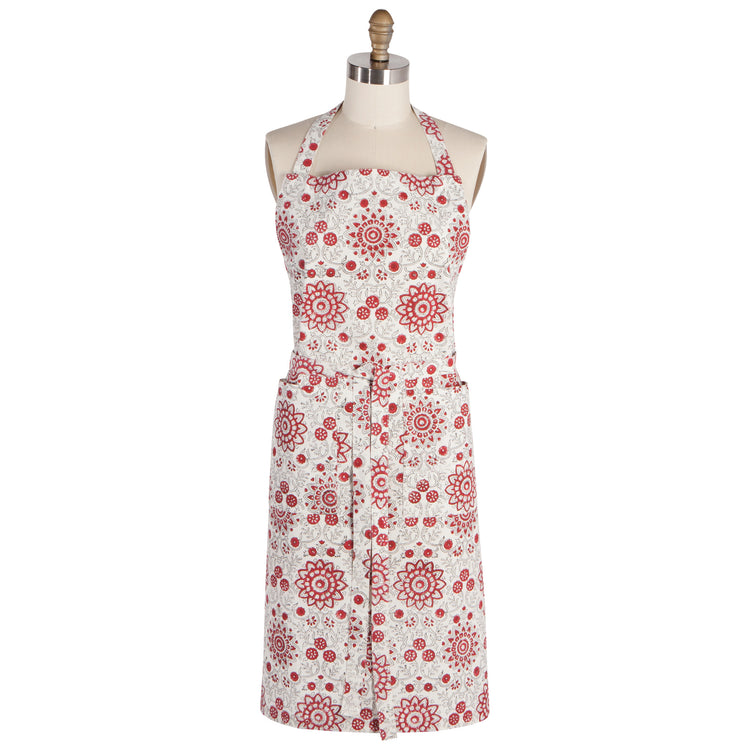 Passionflower Block Print Apron