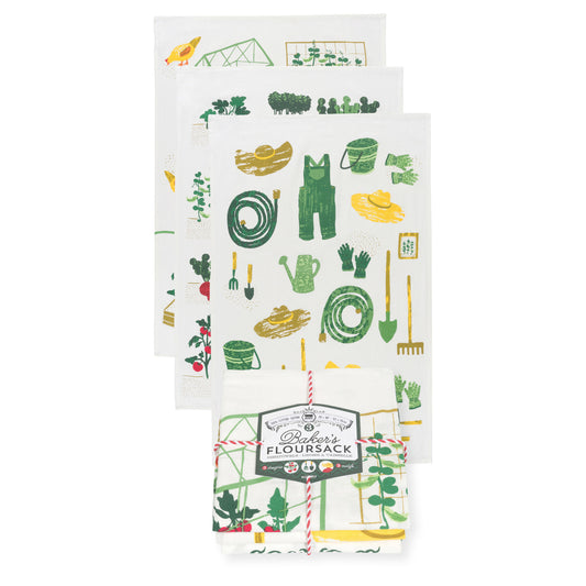 Get Growing Bakers Floursack Dishtowel Set of 3