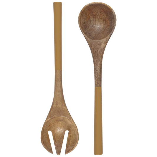 Ochre Mango Wood Salad Servers Set of 2