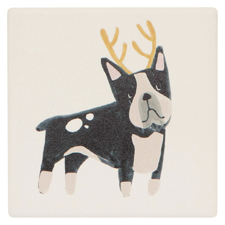 Yule Dogs Soak Up Coasters Set of 4