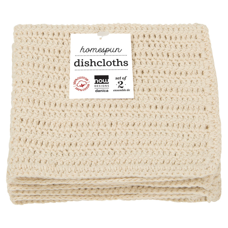 Natural Crochet Dishcloths Set of 2