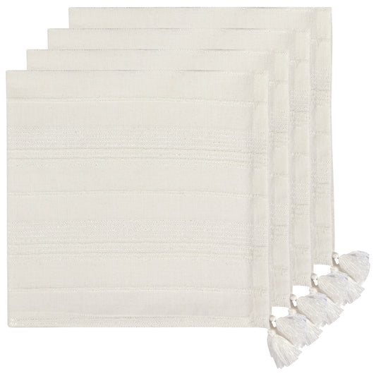Blanca White Woven Napkins Set of 4