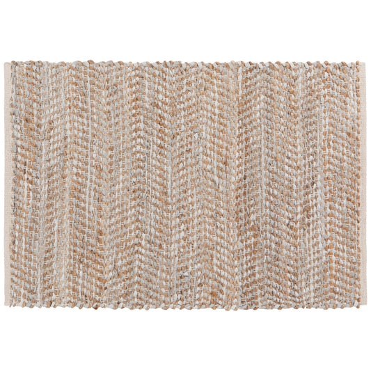 Miller Gray Leather Chind Rug 2 x 3 ft