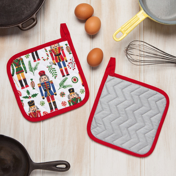Nutcracker Christmas Potholder
