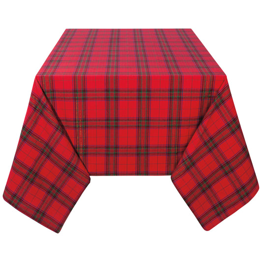 Christmas Plaid Woven Tablecloth 60 X 120 Inches