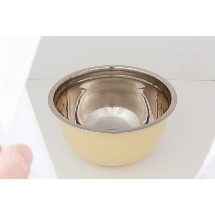 Matte Steel Sunrise Yellow Mixing Bowls Set of 3