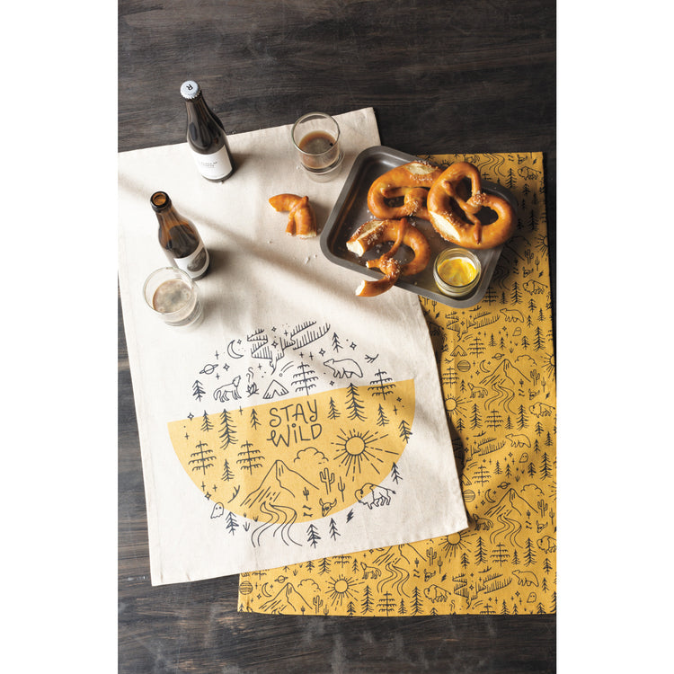Stay Wild Printed Dishtowel Set of 2