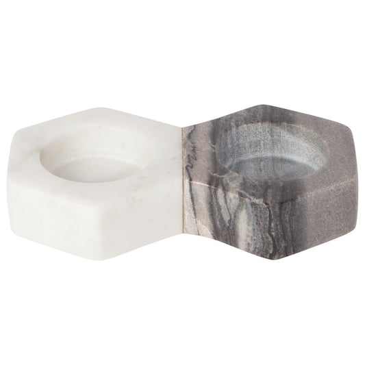 White Slate Marble Divided Tray