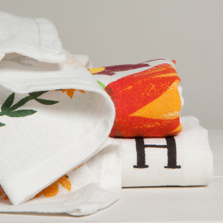Farmers Market Bakers Floursack Dishtowels Set of 3