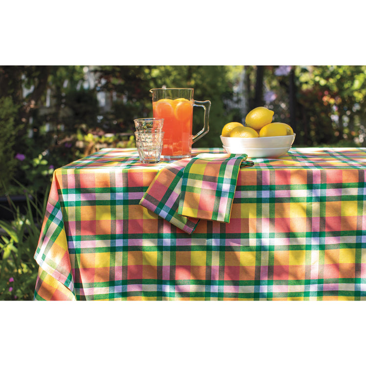 Second Spin Plaid Meadow Tablecloth 90 x 60 inches