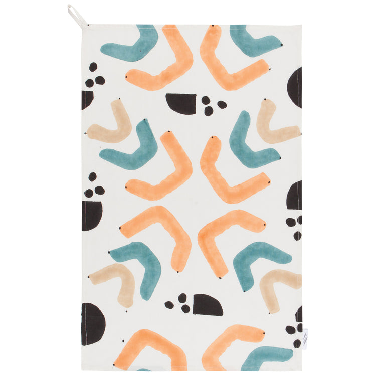 Echo Block Print Dishtowel