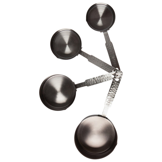 Gunmetal Hammered Measuring Cups Set of 4