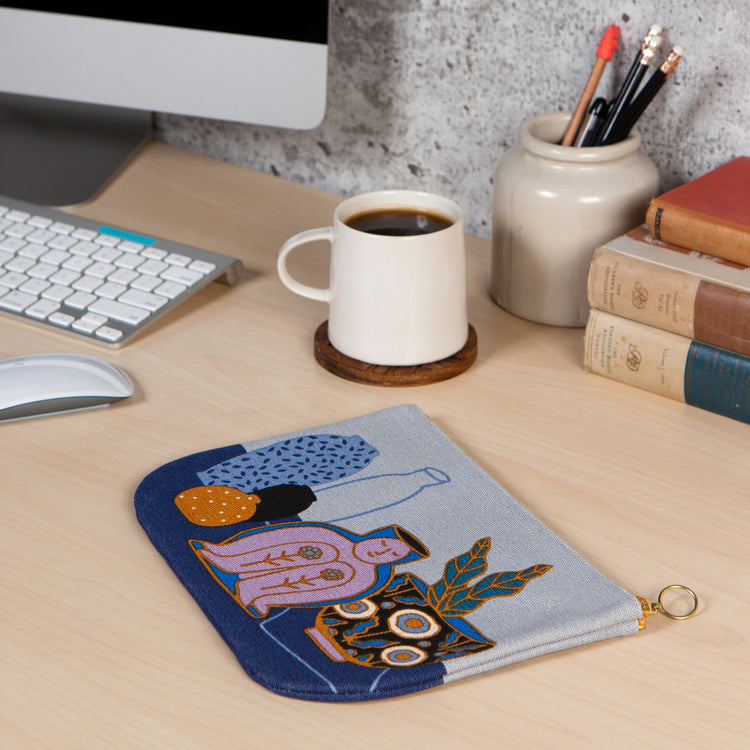 Still Life Large Zipper Pouch