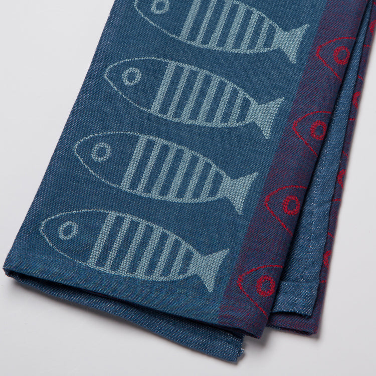 Litte Fish Woven Jacquard Dishtowel