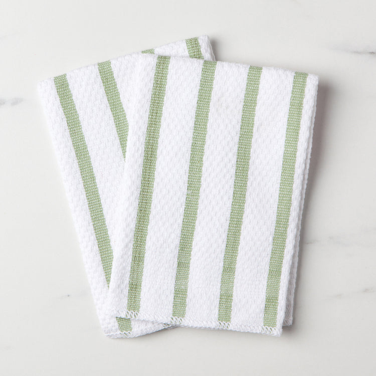 Basketweave Sage Green Dishcloths Set of 2