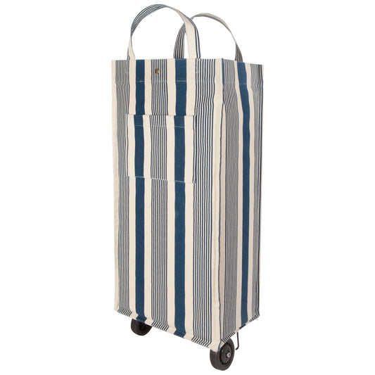 Navy Stripe Shopping Trolley
