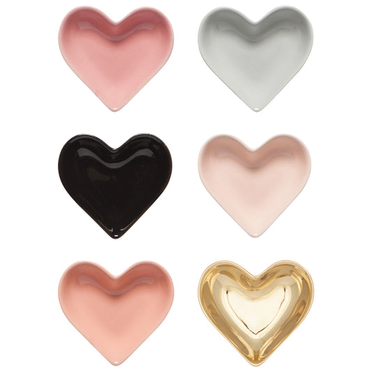 Heart Pinch Bowls Set of 6