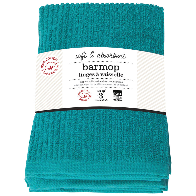 Barmop Peacock Green Dishtowels Set of 3
