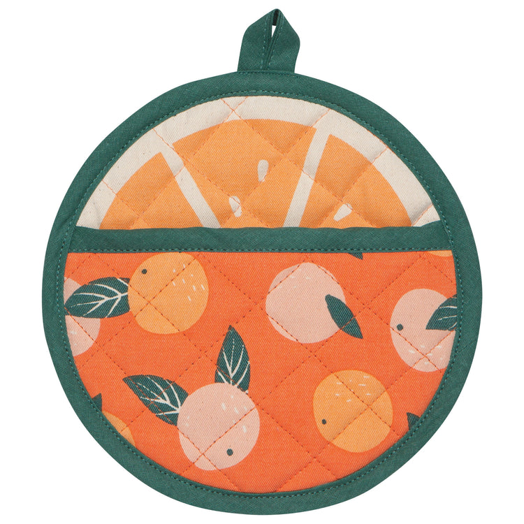 Paradise Oranges Shaped Potholder