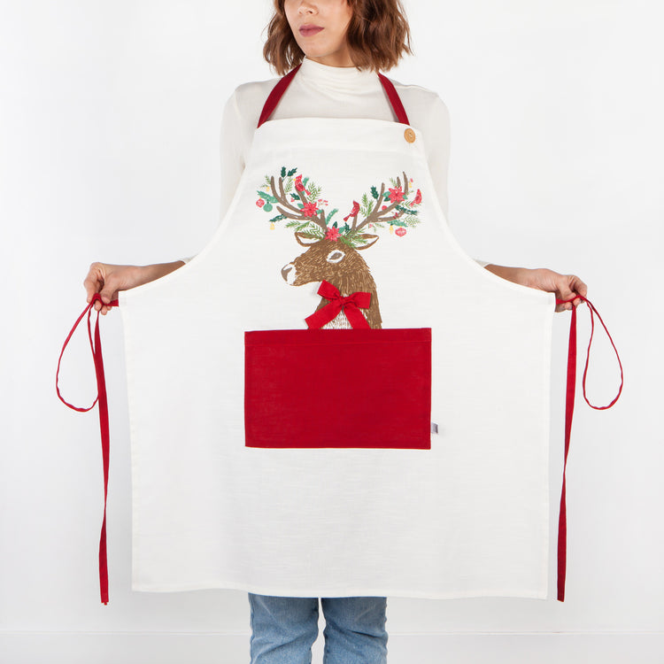 Dasher Deer Spruce Apron