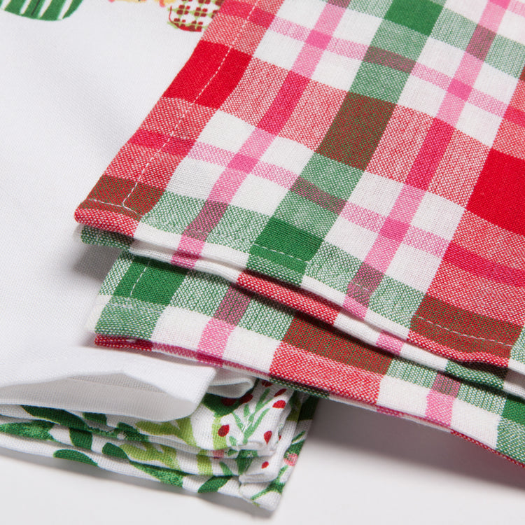 Winter Wheels Coordinated Dishtowels Set of 2