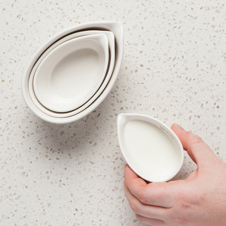 Ivory Stoneware Measuring Cups Set of 4