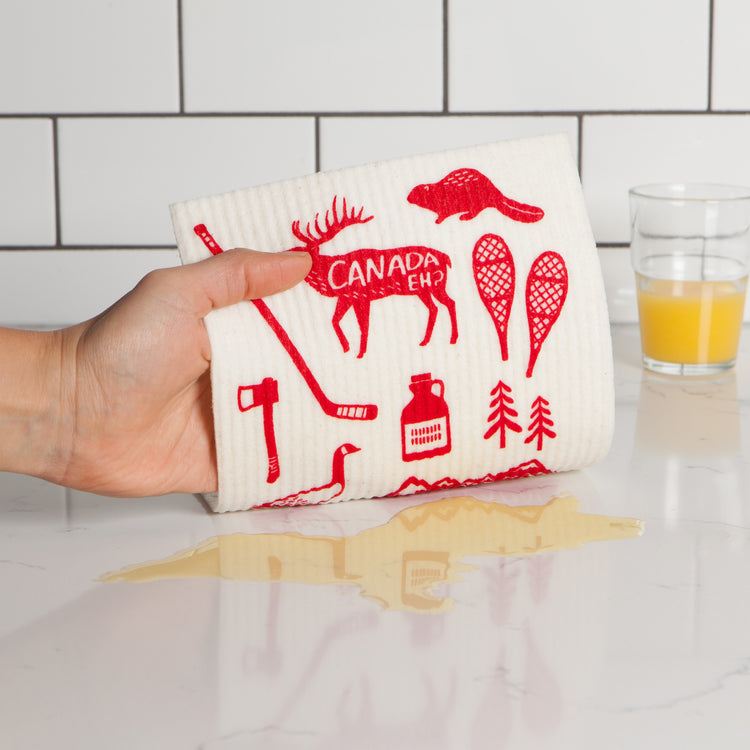 O Canada Swedish Sponge Cloth