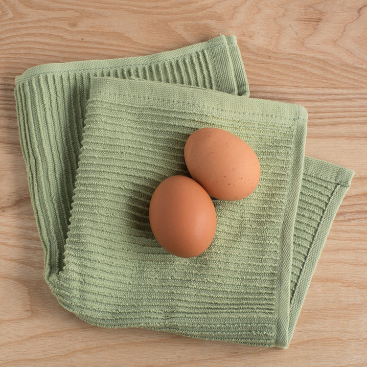 Ripple Sage Green Dishcloths Set of 2