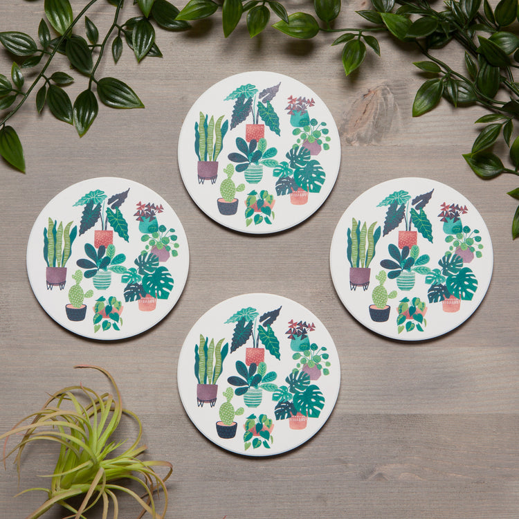 Let It Grow Soak Up Coasters Set of 4
