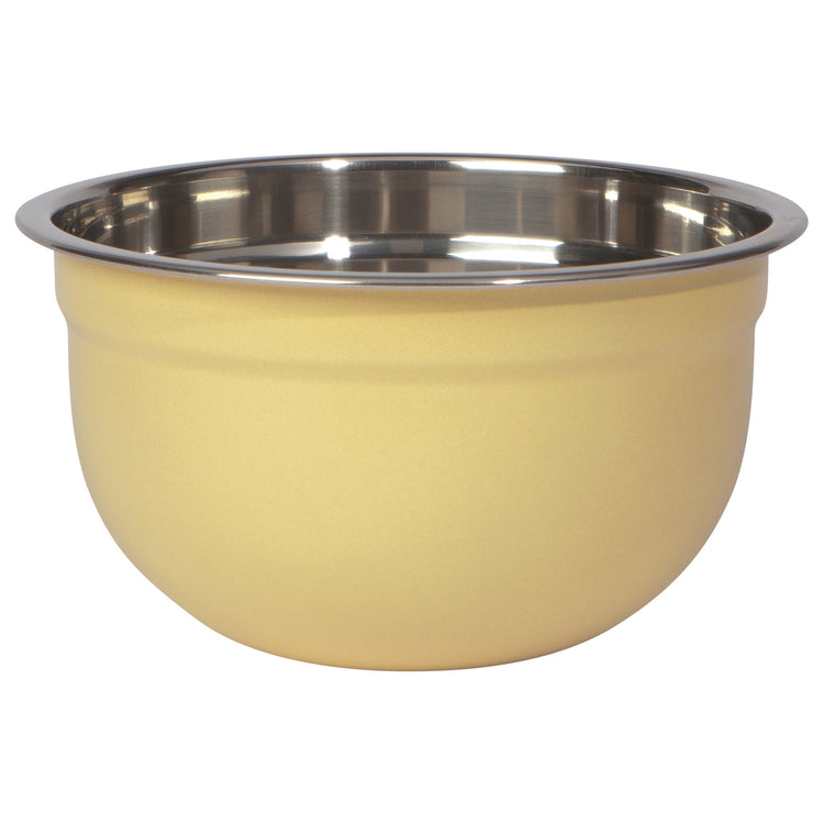 Matte Steel Sunrise Yellow Mixing Bowls Set of 3