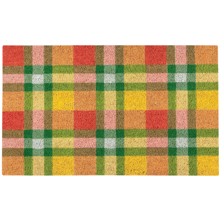 Plaid Meadow Coir Fibre Doormat