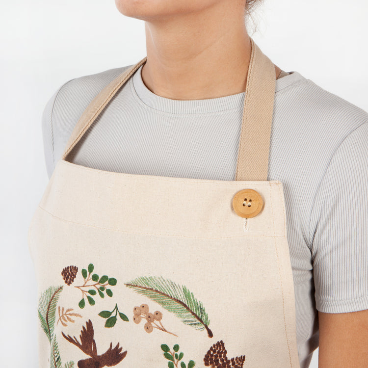 Winter Moose Spruce Apron