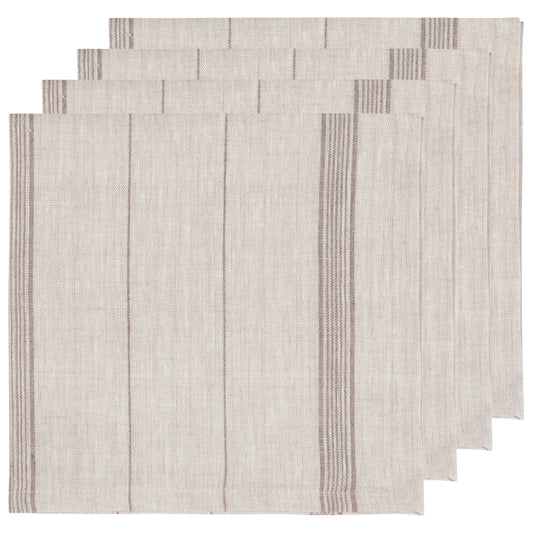Shadow Maison Stripe Linen Napkins Set of 4