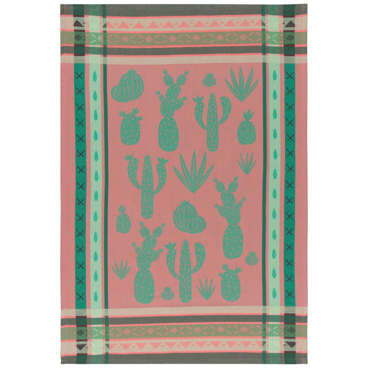 Cacti Woven Jacquard Dishtowel