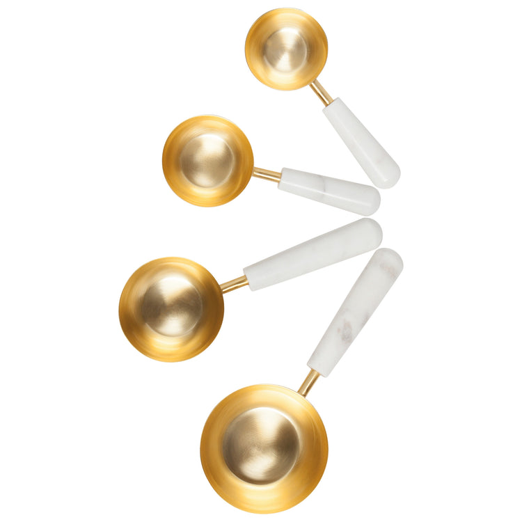 Gold White Marble Measuring Cups Set of 4