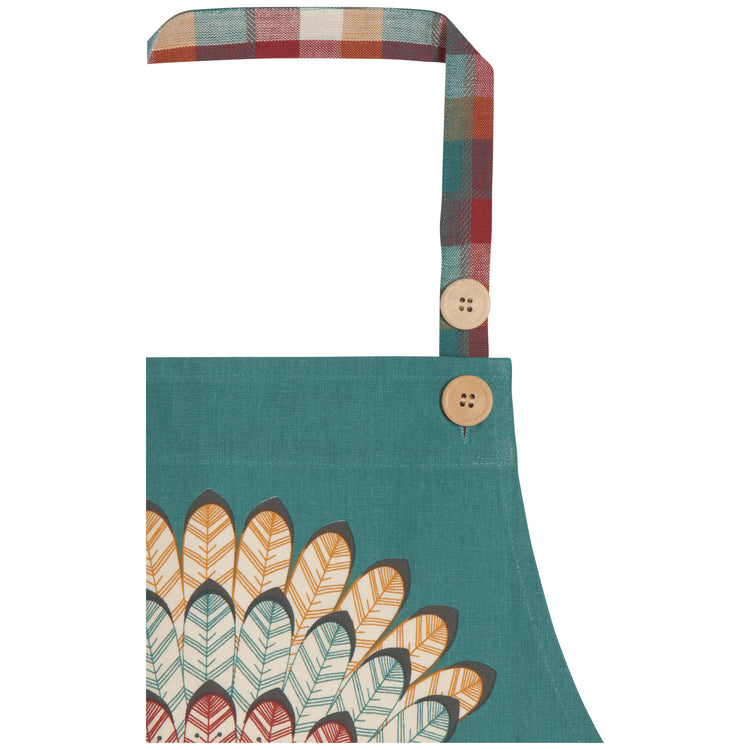 Tommy Turkey Spruce Cotton Apron